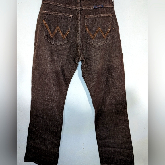 Wrangler's Q-Baby Brown Washed Jeans women's size 11/12 - Picture 1 of 5